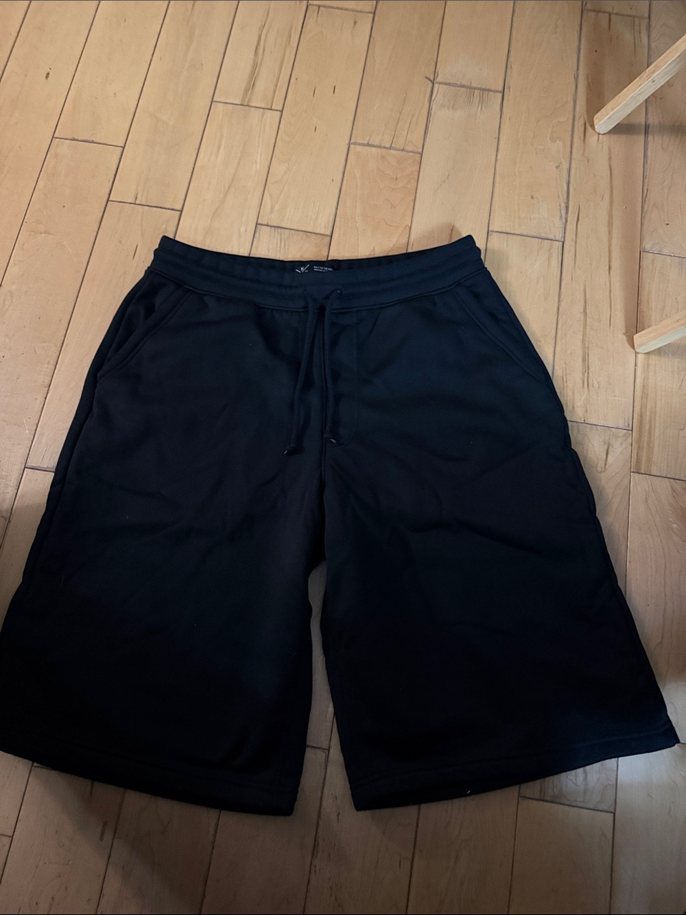 Men's Black Athletic Drawstring Shorts